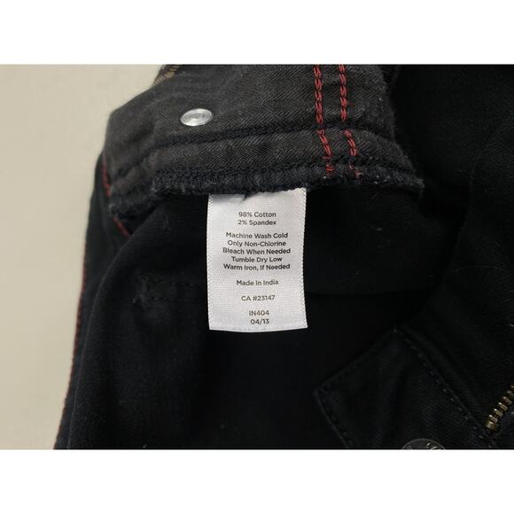 Talbots Heritage Straight Jeans Womens 16/33 Black Stretch Denim Fits 37x33 - Picture 12 of 14